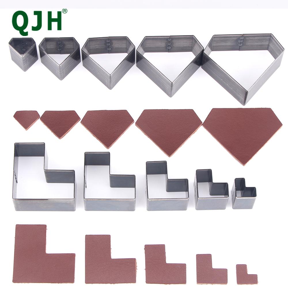 5-teiliges Lederhandwerk Schneideform-Set, Herz-, Stern-, Rautenform-Schneider, Langlebige Stanzwerkzeuge, Professionelle Schablonenform