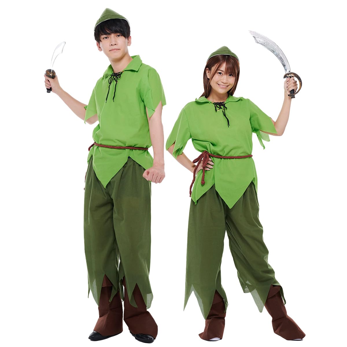 

Fairy Tale Peter Pan Cosplay Halloween Costume for [monoii] Adults, Men s, Unisex, d717-m (L) зелёный