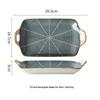 Dairuien Underglaze Ceramic Two-Handle Serving Plate