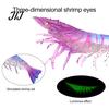 Flexible Fishing Baits 9.5cm/4.8g TPE Soft Bionic Shrimp Bait, Realistic Glitter Lure, Simulation Lifelike Swimming Prawn Swim Bait for Freshwater