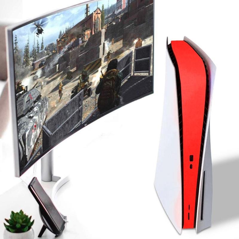 Skin Sticker Decoration Carbon Fiber Frosting Sticker Console Digital Disk Protector Faceplate for Shell for