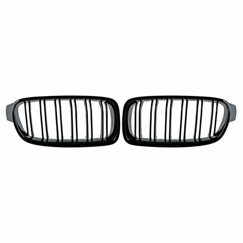 For BMW 3 Series F30 F31 F35 2012-2018 Double Slat Style Black Grille Front Kidney Mesh Racing Grill Car Replacement Part