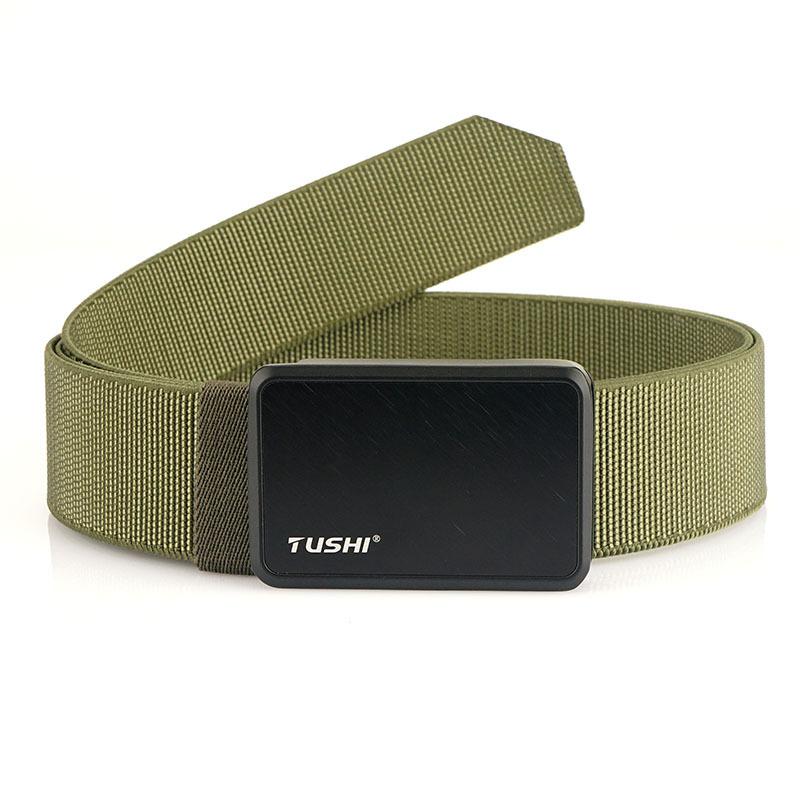 Neuer Pendlergürtel für Herren mit automatischer Schnalle aus Nylon, vielseitiger, dicker Doppelschichtgürtel für die Freizeit im Freien