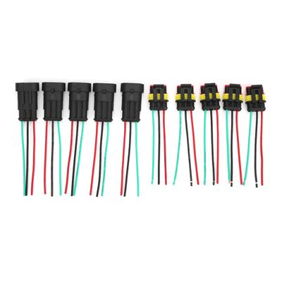 5 Sätze 123 Pin Auto Wasserdichter Elektrischer Steckverbinder Stecker mit Drahtkabel 3P