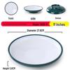 Nordic Round Melamine Shallow Plate for Buffets and Stir-Fry Dishes