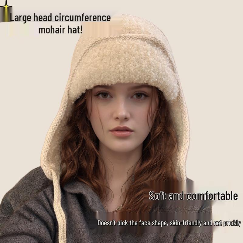 Warme Damen-Strickmütze im koreanischen Stil - Vielseitiges Lei Feng-Design für Herbst/Winter