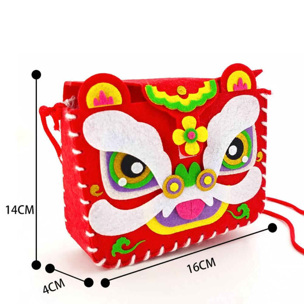 New Non-woven Fabric Handmade Bag Portable DIY Handbag Unfinished High-capacity Coin Purse New Year