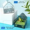 Removable Tray Bird Cage Feeder Box Spill-Resistant Easy-Clean Clear Cage Feeder No Mess Transparent Birds Food Container