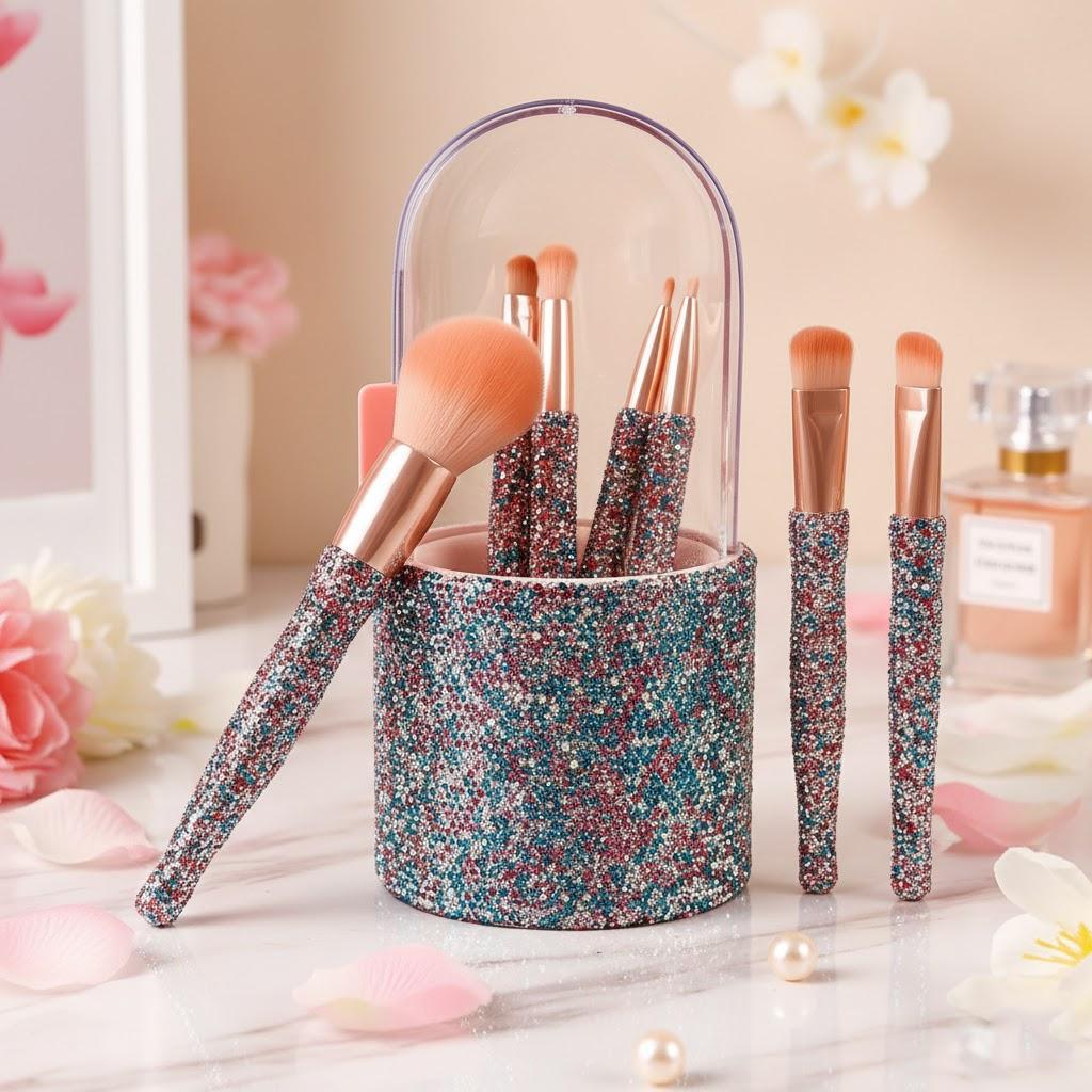 

8Pcs Makeup Brush Set Professional Synthetic Makeup Brushes for Foundation Concealer Eyeshadow Blending and Contouring Tools