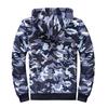 Herren Camouflage Hoodie Winter Warm Fleece Reißverschluss Pullover Jacke Outwear Mantel