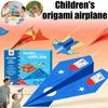 36Pcs Colorful Airplane Origami Paper DIY 3D Handcraft Folding Kit Parent Child Creative Educational Toy Holiday Birthday Gift