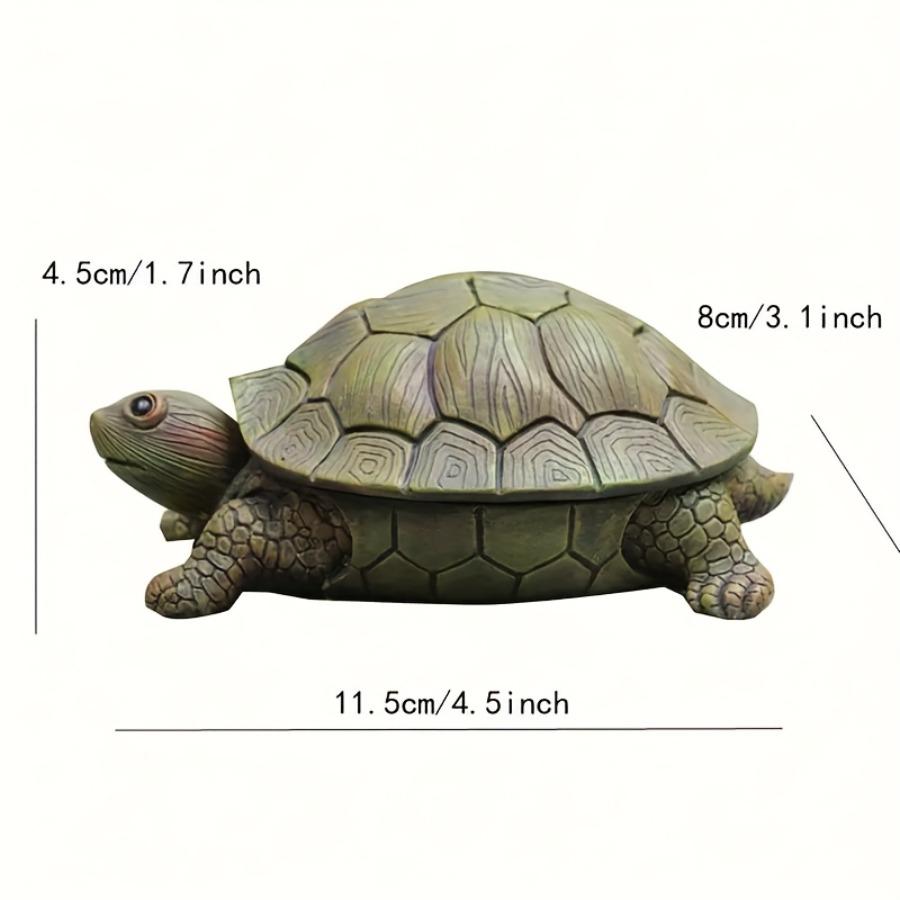 

Cute Turtle Key Hider Box Resin Hidden Storage Container with Flip Lid for Spare Keys Office Desk Home Decorative Organizer зелёный
