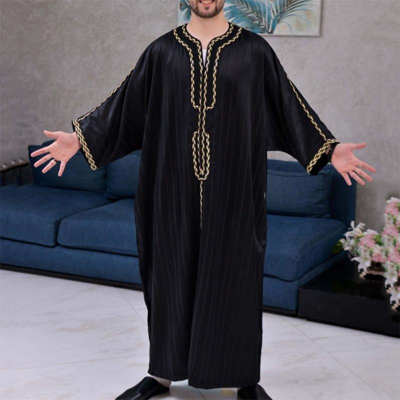 Dishdasha-Robe musulmane à manches longues pour hommes, Daffah, Thobe