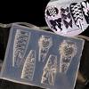 Kreatives Silikon Nagelform Set mit Herzband Schnitzerei Praktisch für Kunden Glitzer Nagel Schmuck Herstellungszubehör