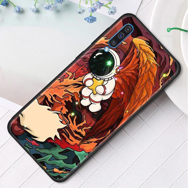 Phone Shell For Samsung Galaxy A50 A70 A10 A20e A30 A40 A20s A10s A10e A80 A90 A60 A30s Case Cute Cartoon Astronaut