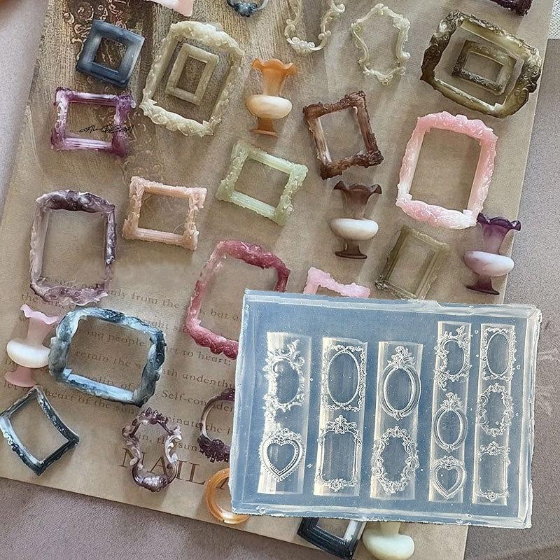 3D Flower Silicone Nail Mold Sweet Bow Rose Nail Art DIY Decorations Stamping Plates Manicure Design Tools for Creative Home Use