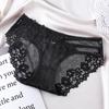 Hollow Out Beautiful Buttocks Sexy Lace Underwear Women Perspective Multi Strap Ice Silk Seamless Antibacterial Breathable Women Triangle Pants