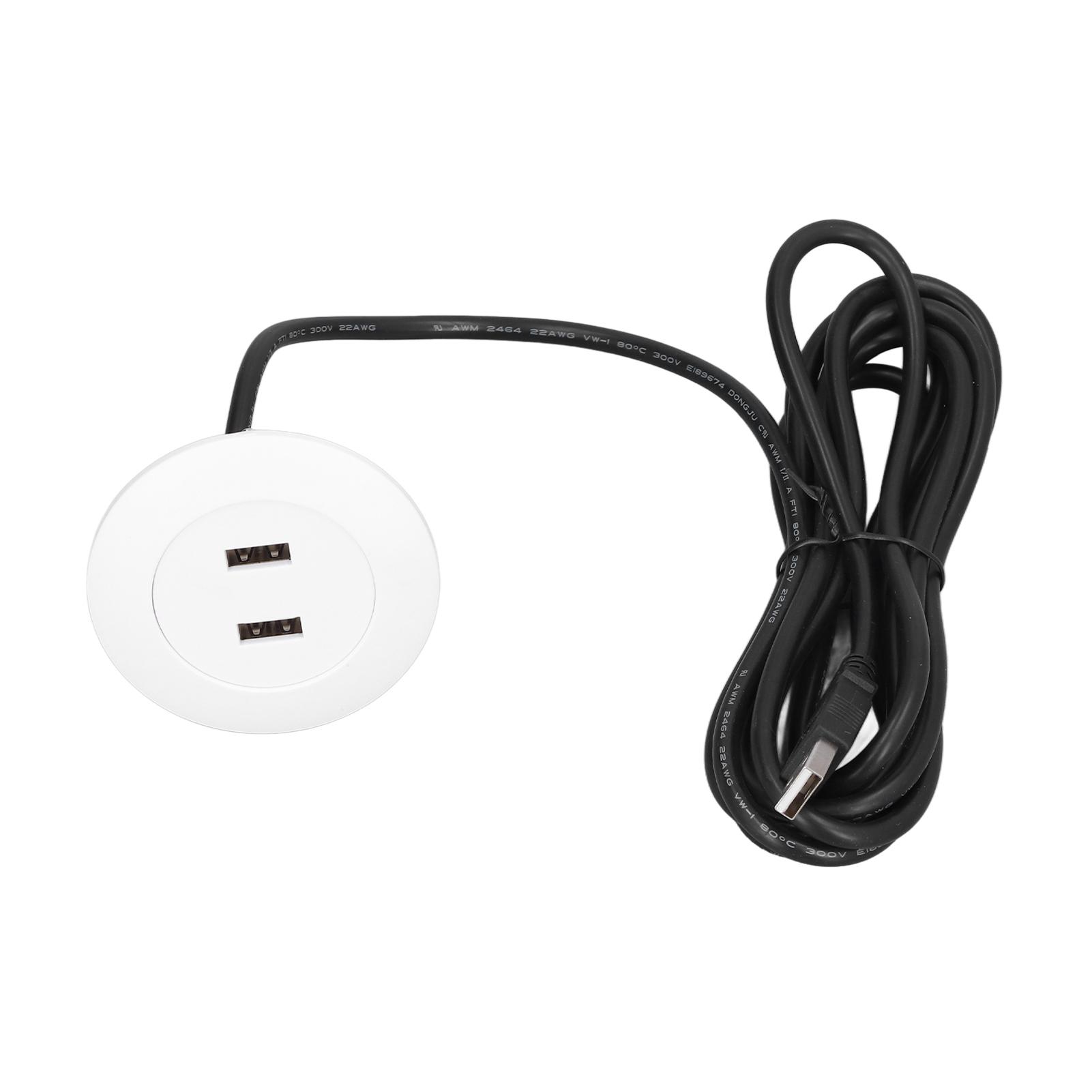

Sofa USB Charging Socket Flush Mount Installation Dual USB Charging Ports Socket for Home UseWhite білий