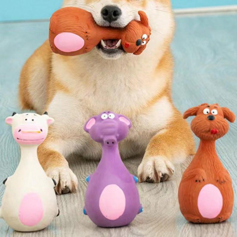 Wesentlicher Haustier-Spaß! Cartoon-Stil, Mehrfarbig, Knochenform, Details, Quietschfunktion, Ideal für tägliches Spielen/Training/Feiertagsfeier