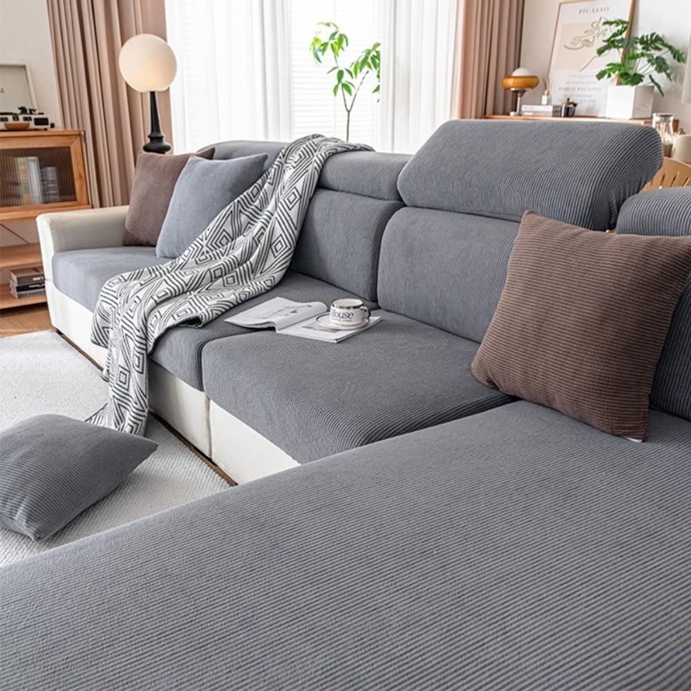 Washable Thicken Elastic Sofa Slipcover Solid Color Soft Furniture Protector Removable Durable Sofa Cover Towel Living Room