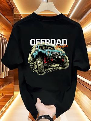 New Cool Offroad Versatile Adult Mens Fashion Tshirt 100 Cotton Loose Casual Comfortable Refreshing Breathable Shortsleeved
