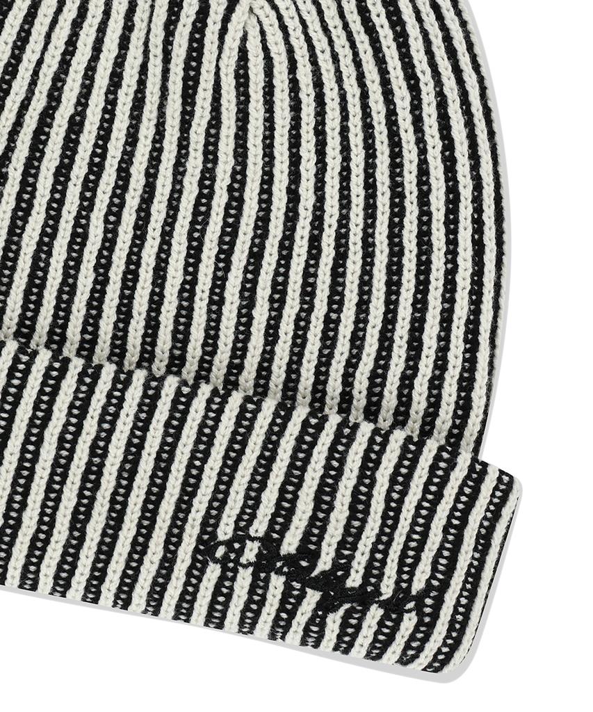 MAHAGRID Contrast Beanie Ivory(Mg2Efmab36A)