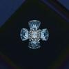 Brooch Crystal Lucky Grass Magnetic Clasp Brooch for Women Luxury Style Neckline Anti-Glare