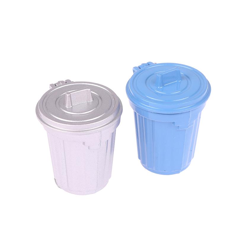 Miniature Toy Model Scene Doll House Accessories Mini Wooden Trash Can Dustbin Mini Waste Bin