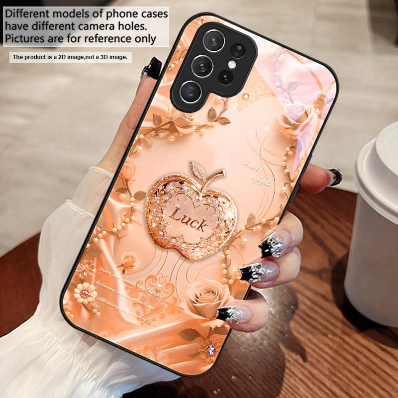Lucky and Romantic Love For Samsung S25 S25 Edge S25Ultra S8 9 S10 20 U Ltra S21 Pro 22 Plus S23 FE S24 Ultra Glass Phone Case