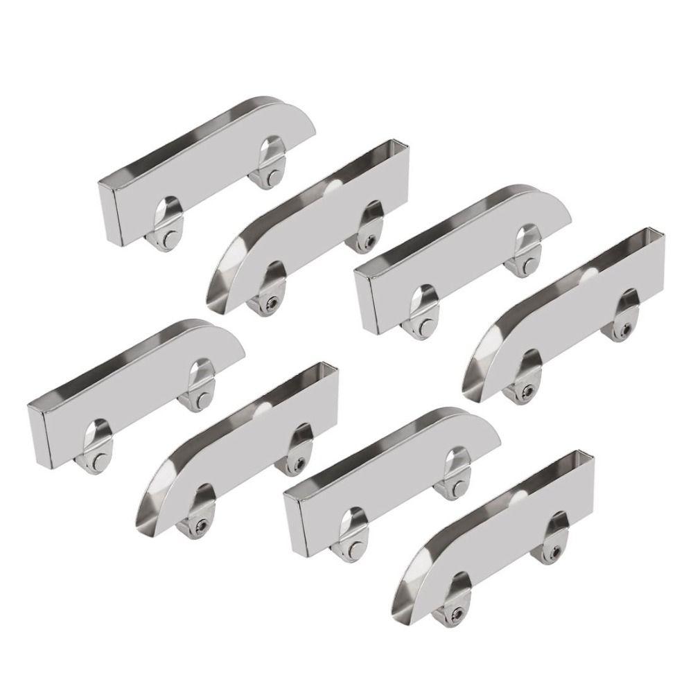 10Pcs Stainless Steel Sliding Roller Pulley 5mm Door Sliding Wheel Glass Wheel Pulley Clamp Display