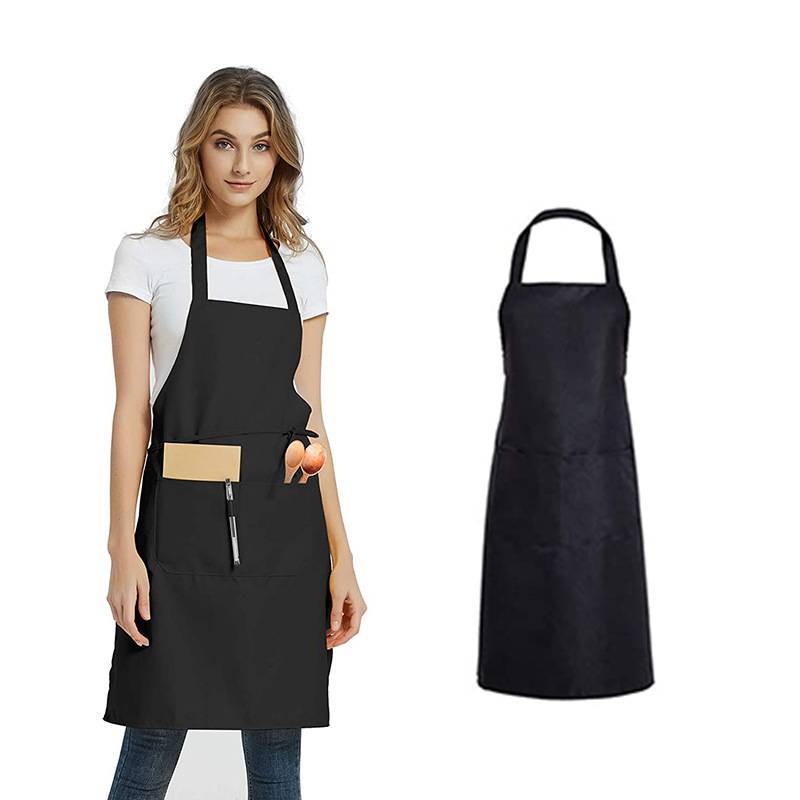 Moderner Polyester-Schürze mit einfarbigem Design für Restaurant- und Küchengebrauch