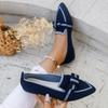 New Women Flats New Knitted Slip Breathable Comfortable Solid Color Shoes Casual Pointed Toe Walking Loafers Sneakers Women
