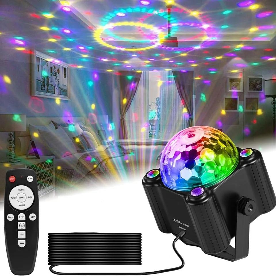 Party Lights Dj Disco Ball Lights Voice Controlled Strobe Stage Colorful Lights Birthday Christmas Party Decoration