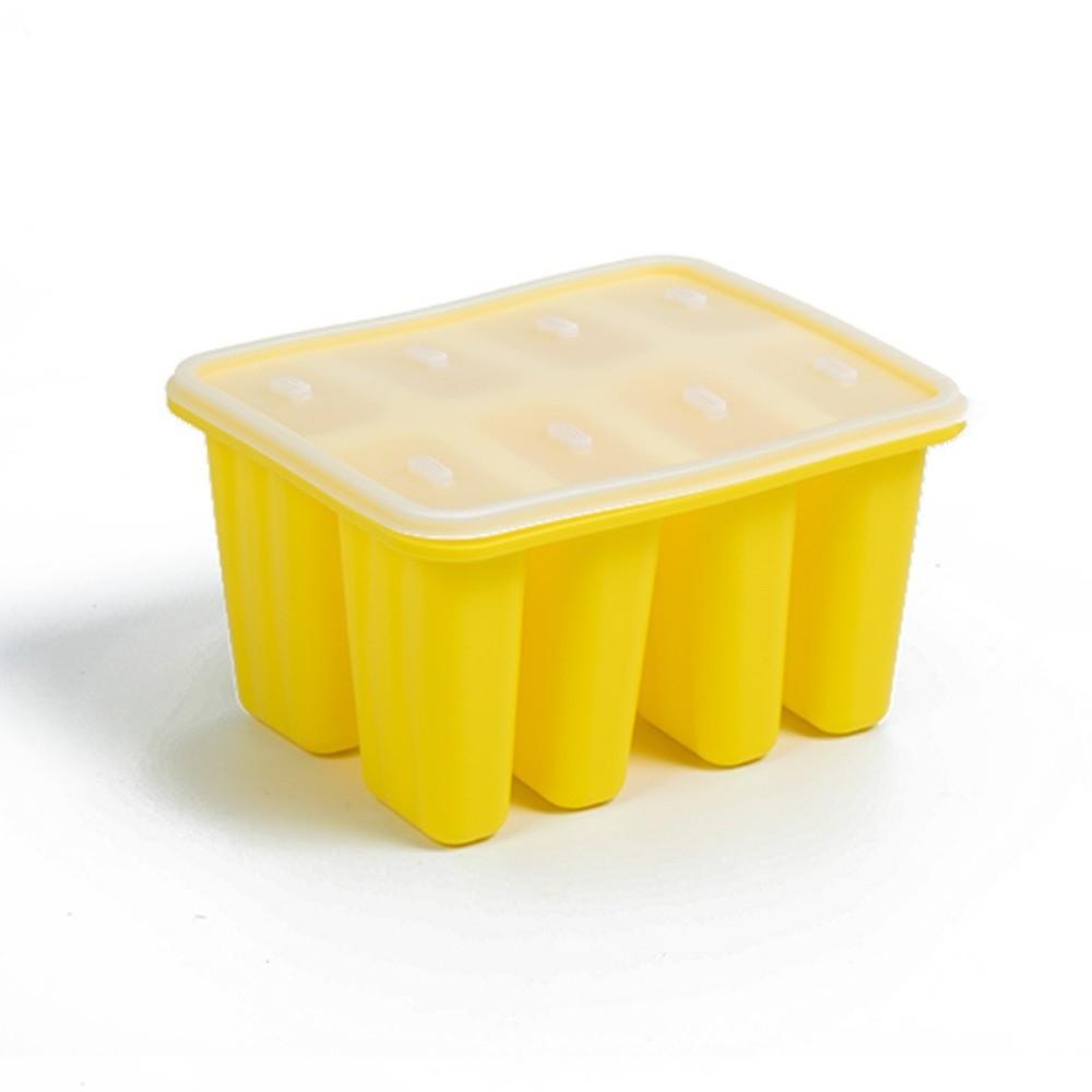 

Creative Design Homemade Ice Box DIY Popsicle Mold Cube Tray Ice Cream Popsicle Mold Kitchen Use жовтий