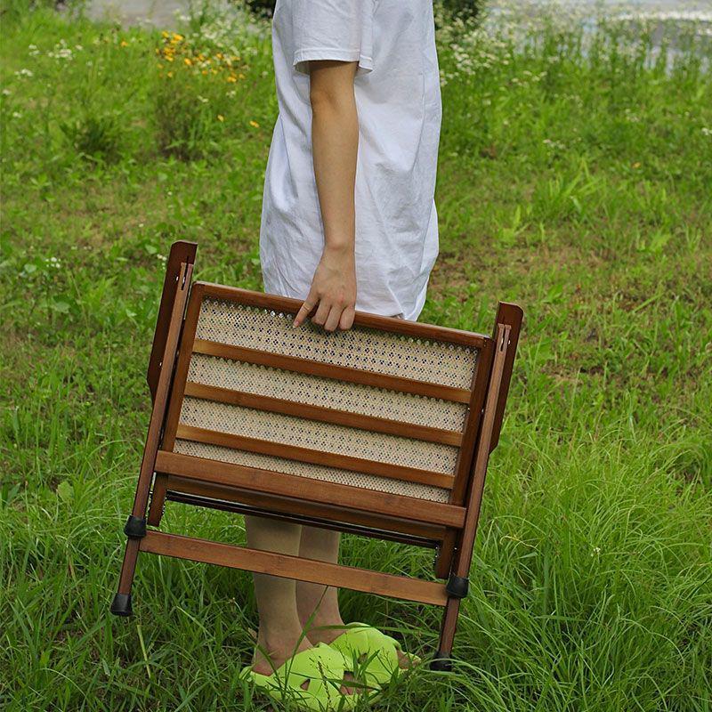 Portable Foldable Rattan Chair for Outdoor Picnic, Camping, Beach, Fishing & Travel