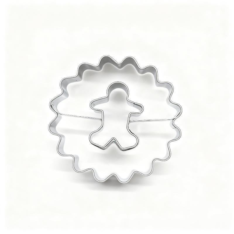 Stainless Steel Christmas Cookie Cutter Gingerbread Man Snowflake Star Shape Biscuit Mold Diy Cake Pastry Baking Making Tools