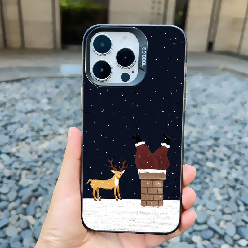 

Merry Christmas Day Phone Case For iPhone 15 14 Plus Pro Max 13 12 Pro Max Mini 11 Shockproof Laser Matte Back Phone Cover Funda iphone 13 mini