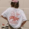 Wounisex Retro Style Pizza Funny T-Shirts Cute Foodie Pizza Lover T Shirt Summer Fashion Vintage Streetwear Tops Unisex Clothing