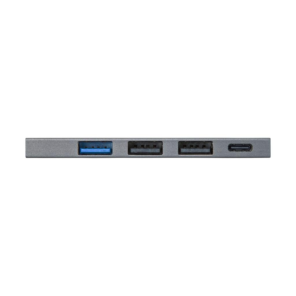 Sanwa Supply USB Hub Connection Combo USB A 1 Aluminum Slim Body Type-C (3 Ports, Type-C Port) USB-3TCH21SN