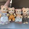 Original Forest Animal Family 1:12 Mini Dollhouse Furniture Rabbit Bear Dog Cat Pets Figure Toy Dolls Kids Gift