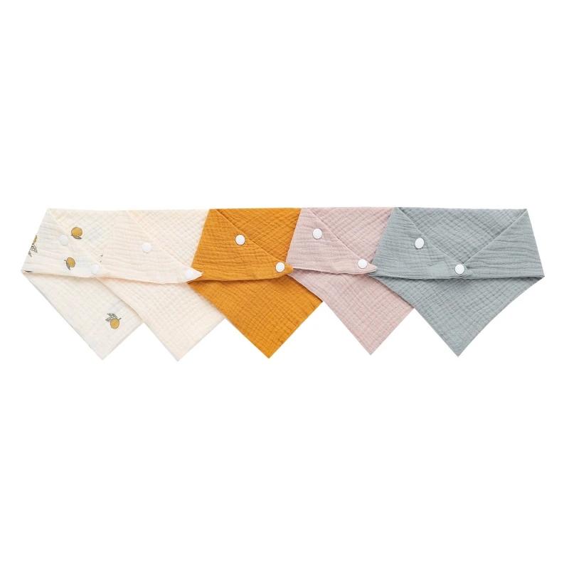 3PCS/5PCS Muslin Bibs Baby Face Towel Wash Cloth Drooling Bibs Toddlers Neck Scarf Baby Stuff Dropshipping