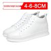 Summer Fashion 8CM Height Boost Men's Hidden Heel Korean Style British Trend Casual Skate Shoes