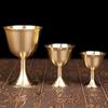 New 1pcs S/M/L Vintage Brass Mug Red Wine Glass Good Gloss Copper Portable Smooth Edge Water Beer Cup Drinkware For Party Bar