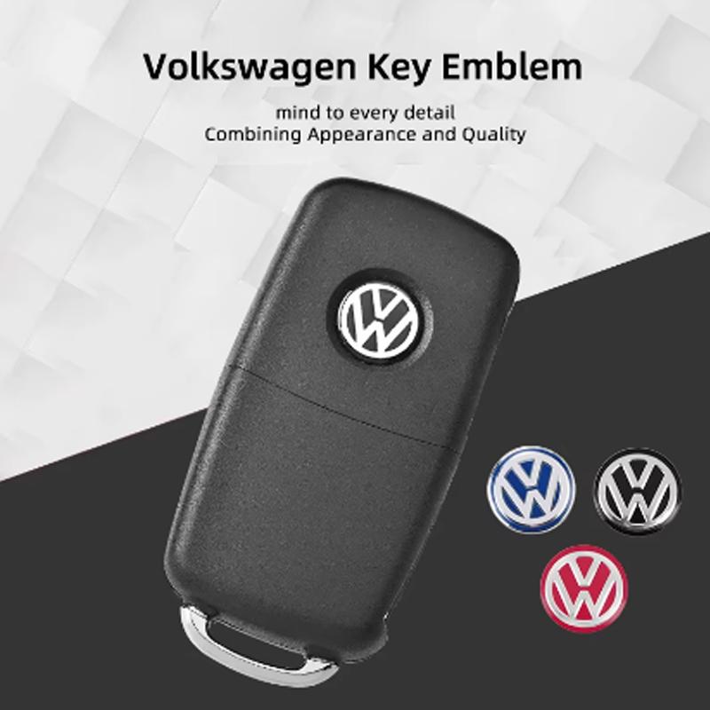 VW Valve Stems Caps 5/10Pcs Volkswagen Car Remote Key Logo Metal Emblem Stickers For VW GTI Scirocco Polo Golf Passat Tiguan T-ROC EQ1