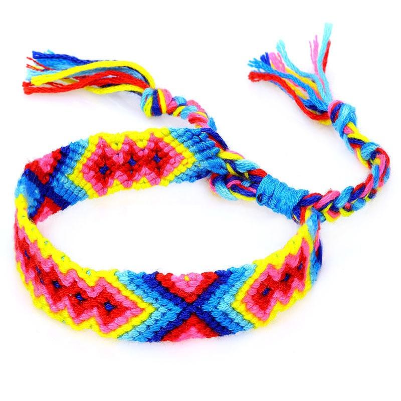 Bohemian Woven Friendship Bracelets for Women Girl Fashion Braided Handmade Tassels Wrap Boho Bracelets Adjustable