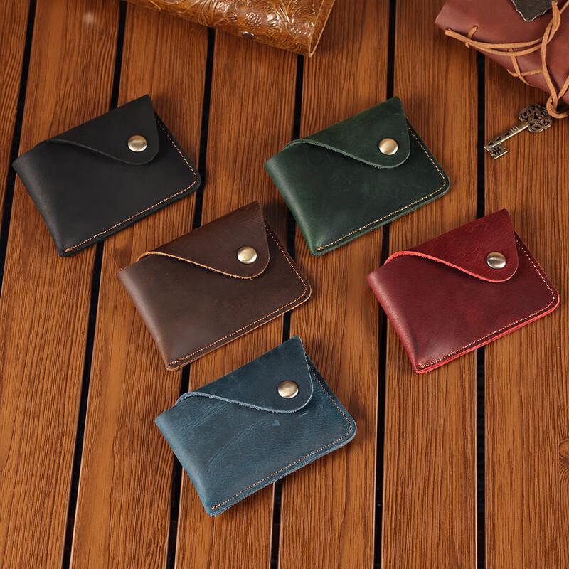 Warnerheim Retro Leather Card Holder with Coin Pocket