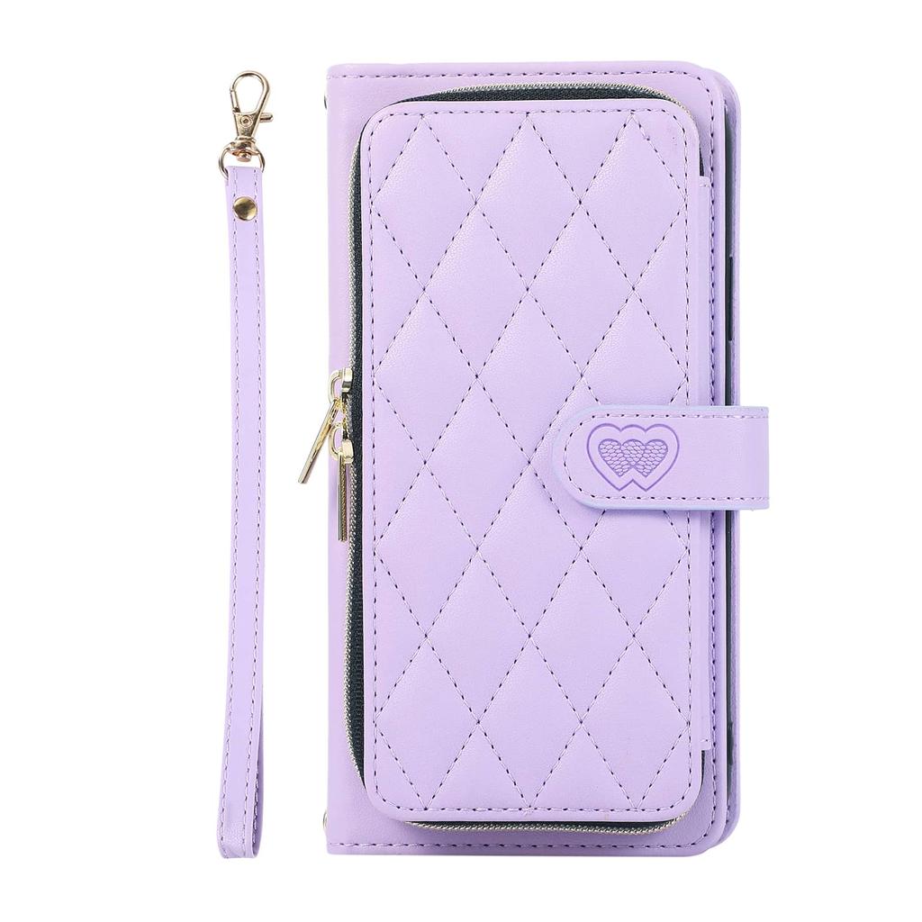Crossbody Wallet Case for iPhone 17 Pro Max/Air, PU Leather Flip Cover with Card Slots, Kickstand Folio, Wrist Strap Lanyard