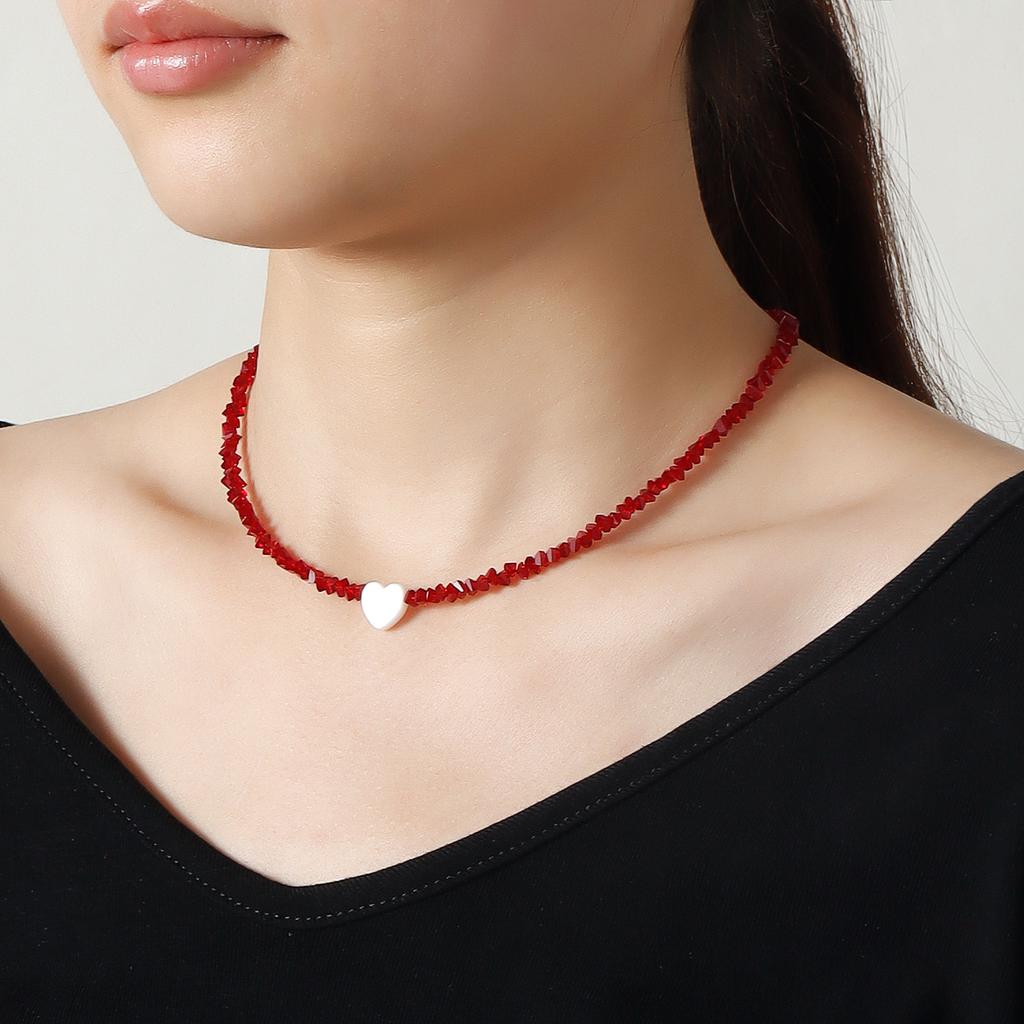 Jewelry Windshield Crystal Handmade Beaded Necklace Women'S Light Luxury High-End Clavicle Chain