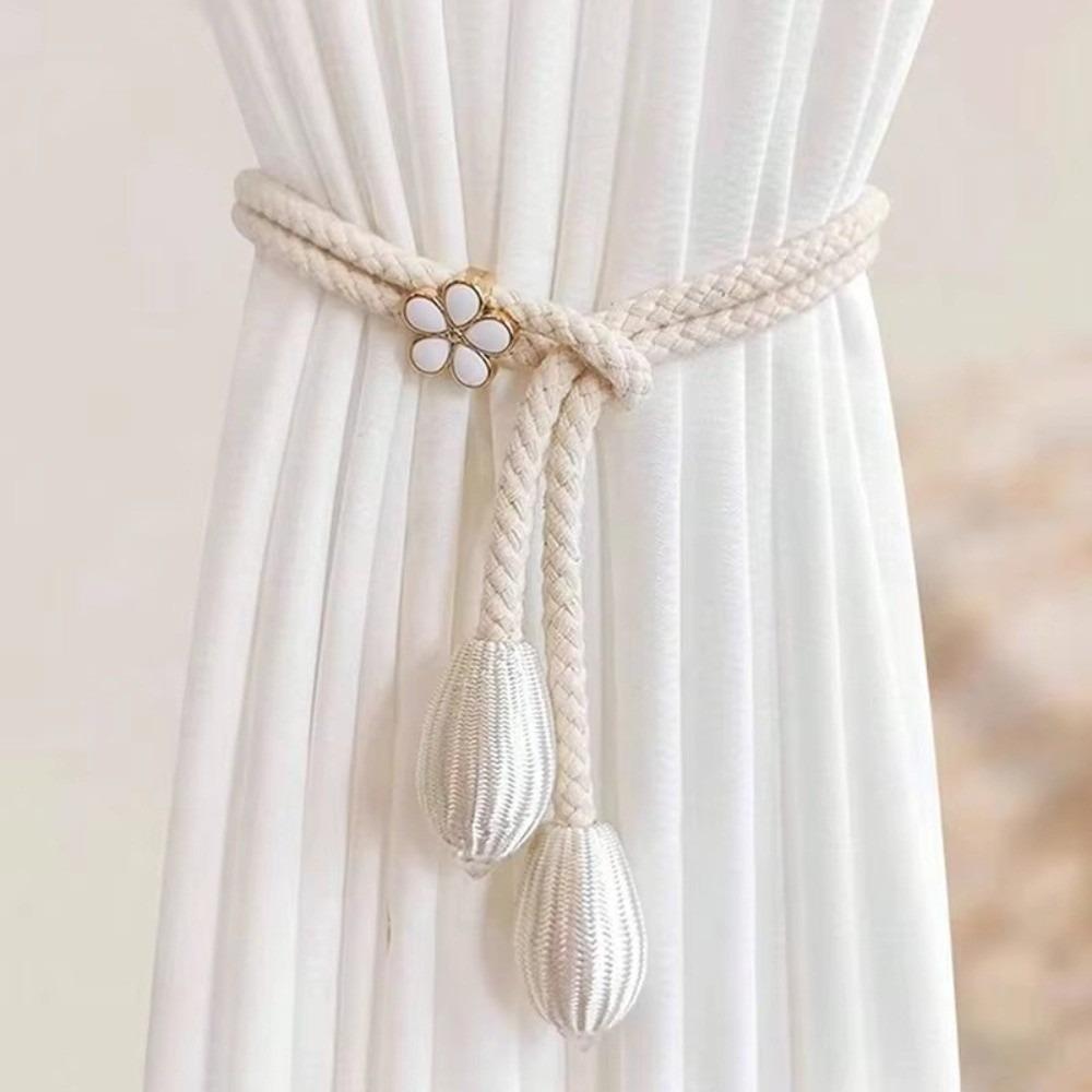 Adjustable Flower Curtain Tiebacks Minimalist Curtain Tie Rope Modern Curtain Binding  Living Room