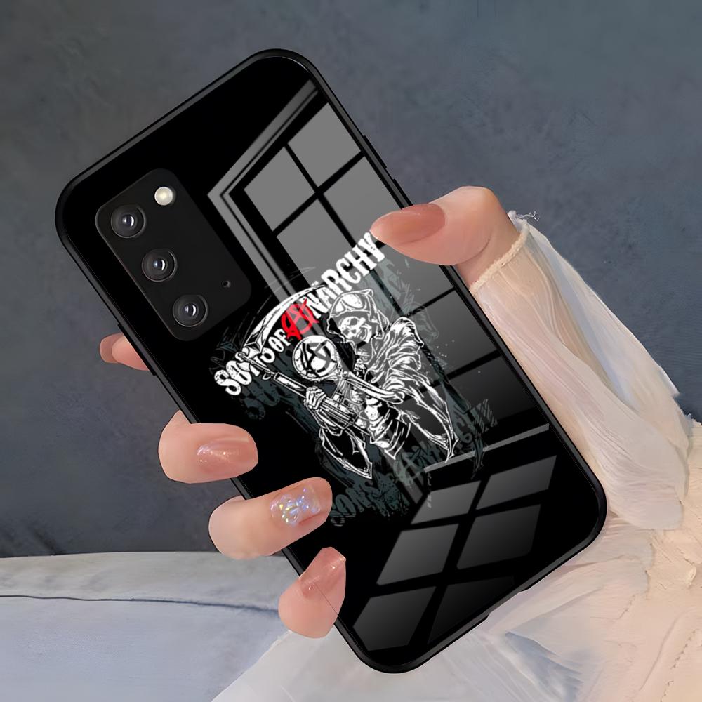 S-Sons Of Anarchy TV Phone Case For Samsung S26 S25 Plus S20 S20 Plus S22 Ultra S23 FE S21 Plus S21 Ultra Glass Cover